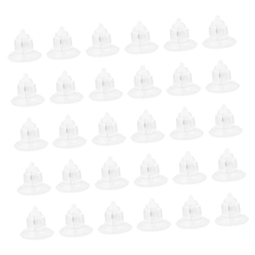 KONTONTY 200 Stück Transparente Ohrstecker Verschlüsse Langlebige Ohrring Stopper Weichem Gel Sicherer Halt für Schmuckherstellung für DIY Projekte und Bastelarbeiten von KONTONTY