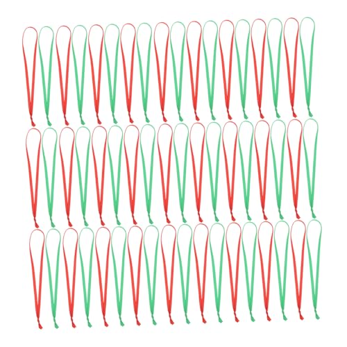 KONTONTY 200 Stück Weihnachtsbaum Hängerbänder Rot Grün Dünne Polyester Schleifenbänder als Ornament Hänger und Kartenaufhängung Vielseitige Deko-Bänder für Weihnachtsbaum und Partybedarf von KONTONTY