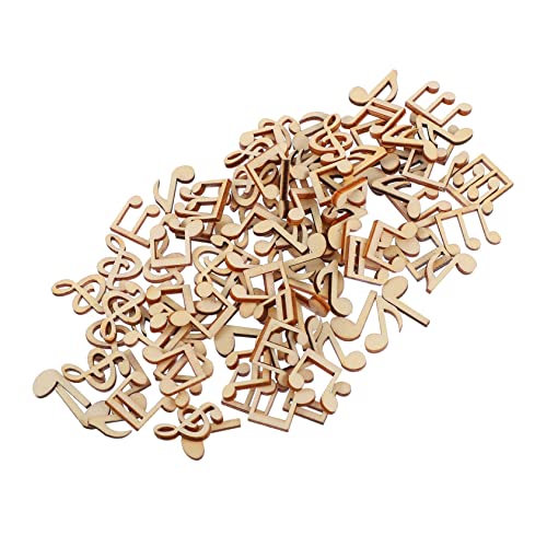 KONTONTY 200Stücke Einzigartige Holzchips für DIY Hochzeiten und Musikfestivals Umweltfreundliche Note Holzscheiben Bastelprojekte und Dekoration von KONTONTY