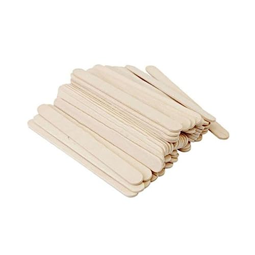 KONTONTY 200Stücke Packung Natürliche Holzstäbchen für DIY Projekte für Eiscreme Bastelarbeiten und Unterricht Splitter von KONTONTY
