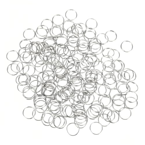 KONTONTY 200Stücke Split Schlüsselringe Runde Schlüsselbundringe für DIY Handwerk Rutschfestes Design für Schlüsselorganisation und Bastelprojekte von KONTONTY