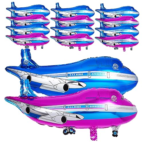 KONTONTY 20pcs Aluminium Folie Flugzeug Ballons Party Dekorationen Geburtstag Feier Hochzeit Thema von KONTONTY