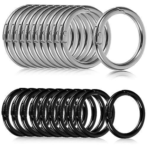 KONTONTY 20Stücke Schlüsselanhänger Karabiner Clips Schnappverschlüsse für Heimwerker Bekleidungszubehör und Schlüsselanhänger Gunmetal von KONTONTY