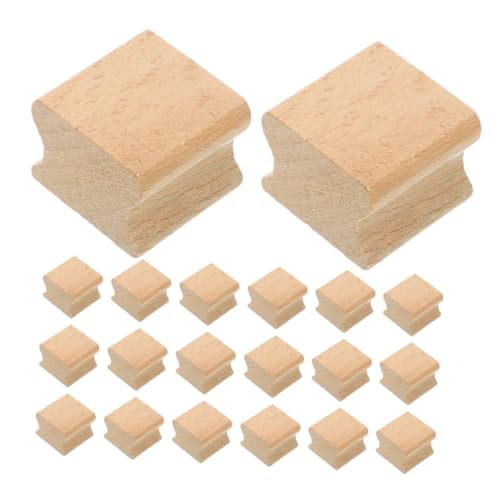 KONTONTY 20pcs Leere Gerillte Schnitzholzstempel, Langlebig Und Wiederverwendbar Ideal Für DIY -handwerk Tragbar Und Leicht Für Scrapbooking von KONTONTY