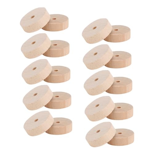 KONTONTY 20stücke Miniatur Holzräder Runde Holzräder Für DIY Bastelprojekte Unbehandelt Für Modellbau Und Kreative Kunsthandwerke KONTONTY 20stücke Miniatur Holzräder Runde Holzräder Für DIY Bastelprojekte Unbehandelt Für Modellbau Und Kreative Kunsthandwerke von KONTONTY