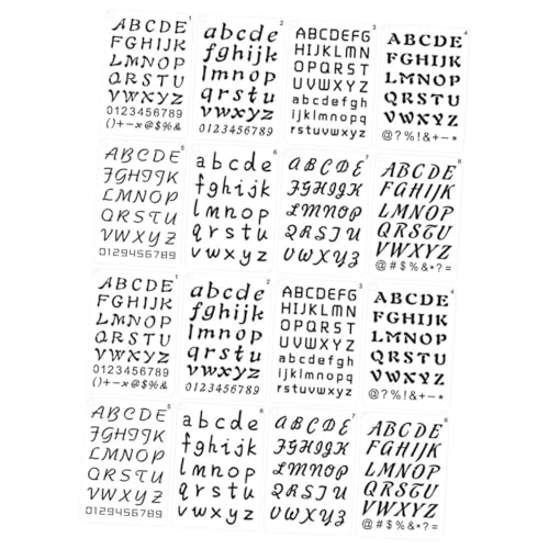 KONTONTY 24 Blatt Buchstaben und Zahlen Schablonen Set Wiederverwendbare Malschablonen für Diy Malerei Kunstprojekte Bastelarbeiten Dekoration von Wänden und Möbeln KONTONTY 24 Blatt Buchstaben und Zahlen Schablonen Set Wiederverwendbare Malschablonen für Diy Malerei Kunstprojekte Bastelarbeiten Dekoration von Wänden und Möbeln von KONTONTY