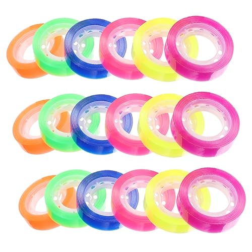 KONTONTY 24 Rollen Klarer Klebestreifen Transparentes Klebeband für Büro Bastelarbeiten und Verpackungen Hochwertige Klebekraft und Einfache Handhabung von KONTONTY