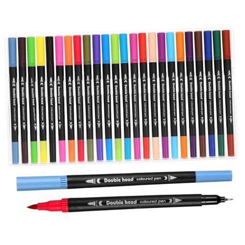 KONTONTY 24 Stk. Teiliges Doppelseitiger Wasserfarben Brush Pen mit Weicher Pinselspitze und Feiner Filzspitze Vielseitig Einsetzbare Marker für Zeichnen Kalligraphie und Scrapbooking KONTONTY 24 Stk. Teiliges Doppelseitiger Wasserfarben Brush Pen mit Weicher Pinselspitze und Feiner Filzspitze Vielseitig Einsetzbare Marker für Zeichnen Kalligraphie und Scrapbooking von KONTONTY