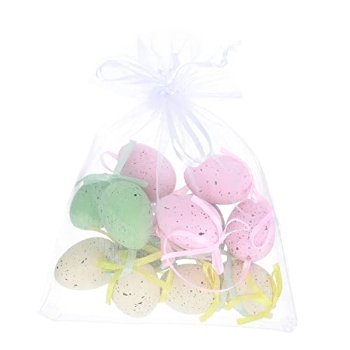 KONTONTY 24 Stück Mini Ostereier Deko Bunte Ostereier für DIY Bastelarbeiten und Festlichkeiten Ostern Party Dekorationen und von KONTONTY
