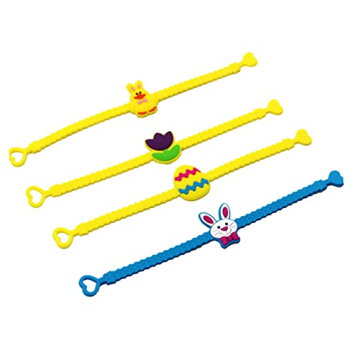 KONTONTY 24 Stück Osterei-Armband ostern ostergeschenk für ostern geschenkidee ostern ostergeschenkideen Silikonarmband Osterarmband Osterarmbänder von KONTONTY