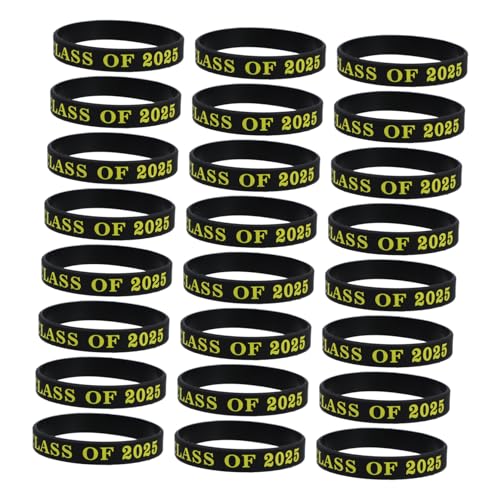 KONTONTY 24 Stück Silikon Armbänder Klasse Abschlussfeier Zubehör Elastische Gummiarmbänder mit Aufdruck für Graduierungsfeiern Partytüten und Gastgeschenke KONTONTY 24 Stück Silikon Armbänder Klasse Abschlussfeier Zubehör Elastische Gummiarmbänder mit Aufdruck für Graduierungsfeiern Partytüten und Gastgeschenke von KONTONTY
