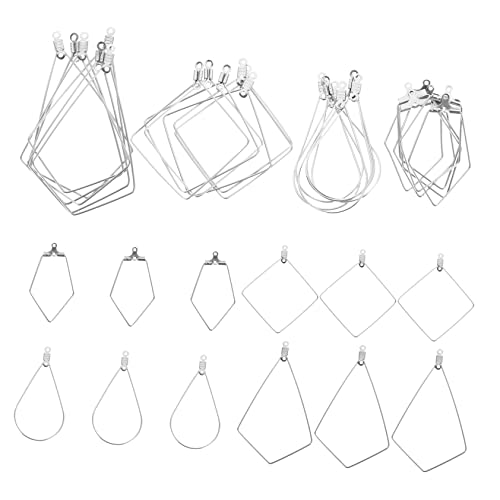 KONTONTY 24 Stück Unvollendete Ohrring Ringe für DIY Ohrring Herstellung Silbern Leicht und Langlebig für Schmuck Basteln und Kreative von KONTONTY
