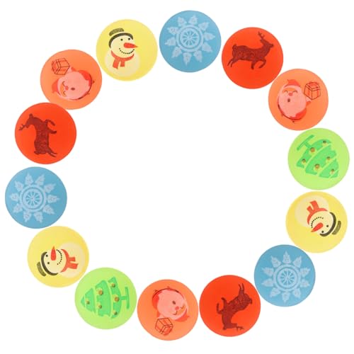 KONTONTY 24 stücke Weihnachten Hüpfbälle Glow-in-the-dark Dekorationen Bälle Santa Schneeflocke Rentier Spielzeug Groß Party Favors KONTONTY 24 stücke Weihnachten Hüpfbälle Glow-in-the-dark Dekorationen Bälle Santa Schneeflocke Rentier Spielzeug Groß Party Favors von KONTONTY
