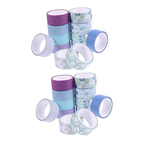 KONTONTY 24Rollen Washi Tape Set Dekoratives Klebeband für Scrapbooking DIY Handwerk Planer Journals Designs Leicht Abreißbar Langlebig Vielseitig Einsetzbar von KONTONTY