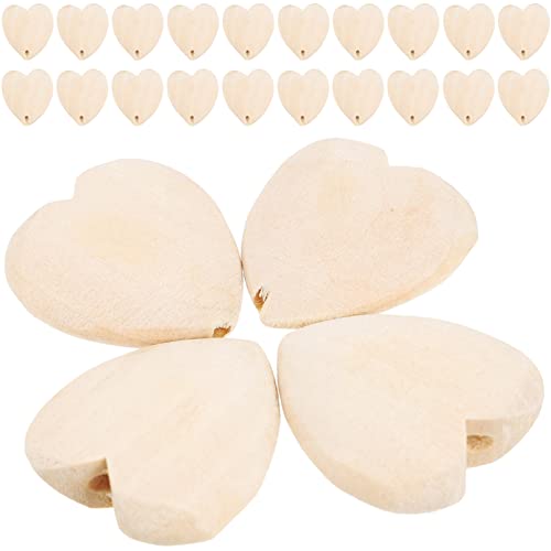 KONTONTY 25 Stück Hölzerne Herzperlen bastelmaterial für bastelsets für Dekoration Herzform Valentinstag schmuck Herzperlen aus Holz zum Selbermachen Perlen für Heimwerker KONTONTY 25 Stück Hölzerne Herzperlen bastelmaterial für bastelsets für Dekoration Herzform Valentinstag schmuck Herzperlen aus Holz zum Selbermachen Perlen für Heimwerker von KONTONTY
