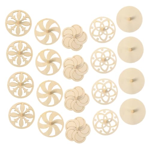 KONTONTY 25 Stück Holz Gyroskop zum Bemalen DIY Bastelspielzeug für Spaß und Lernspielzeug als für Jungen und Mädchen von KONTONTY