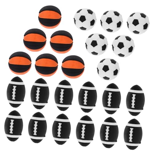 KONTONTY 25Stücke Radiergummis Design Fußball Basketball und Rugby für Schule und Kreative Bastelprojekte von KONTONTY