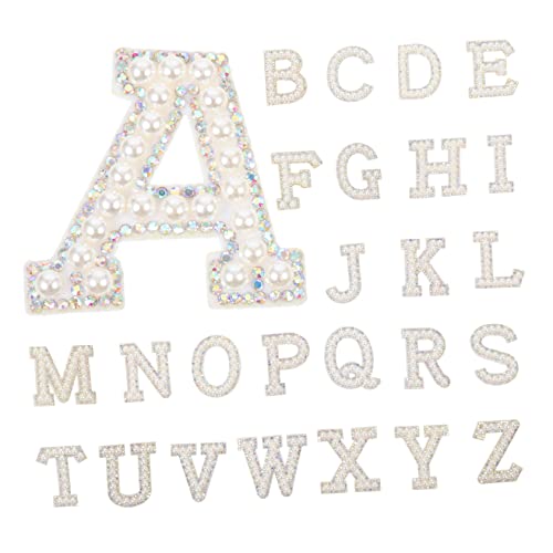 KONTONTY 26 Stück Teiliges Bügelbuchstaben mit Strasssteinen Selbstklebende Glitzer Buchstaben Patches zum Aufbügeln für DIY Kleidung Schuhe Taschen Dekoration und Reparatur KONTONTY 26 Stück Teiliges Bügelbuchstaben mit Strasssteinen Selbstklebende Glitzer Buchstaben Patches zum Aufbügeln für DIY Kleidung Schuhe Taschen Dekoration und Reparatur von KONTONTY