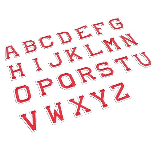 KONTONTY 26Stücke Aufnäher Englisch Patch Aufkleber Für Kleidung Hüte Jeans Und Taschen DIY Nähflicken Leuchtendem Rot Langlebig Und Hautfreundlich Zum Ausbessern KONTONTY 26Stücke Aufnäher Englisch Patch Aufkleber Für Kleidung Hüte Jeans Und Taschen DIY Nähflicken Leuchtendem Rot Langlebig Und Hautfreundlich Zum Ausbessern von KONTONTY