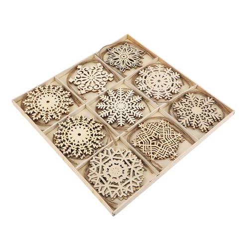 KONTONTY 27 Stück Teiliges Unvollendeter Holzscheiben Weihnachts Schneeflocken Ornamente zum DIY Bemalen für Kreative Bastelprojekte für Weihnachtsfeiern und Dekoration KONTONTY 27 Stück Teiliges Unvollendeter Holzscheiben Weihnachts Schneeflocken Ornamente zum DIY Bemalen für Kreative Bastelprojekte für Weihnachtsfeiern und Dekoration von KONTONTY