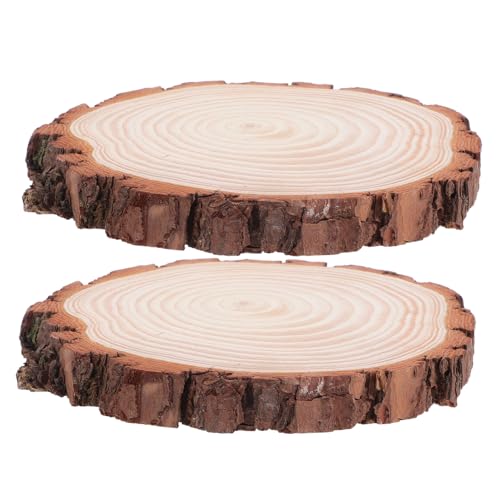 KONTONTY 2Stücke Unbehandelte Holzscheiben mit Rinde für DIY Projekte und Tischdekoration Natürliche Runde Holzscheiben für Hochzeiten und Weihnachtsdeko KONTONTY 2Stücke Unbehandelte Holzscheiben mit Rinde für DIY Projekte und Tischdekoration Natürliche Runde Holzscheiben für Hochzeiten und Weihnachtsdeko von KONTONTY