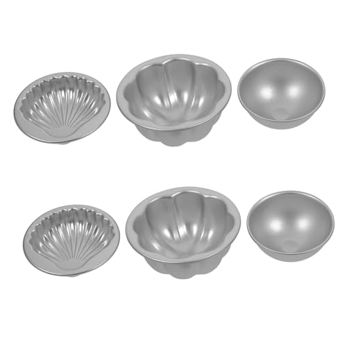 KONTONTY 3 Paare Aluminium Backformen für Badekugeln Teiliges Langlebige und Stabile Formen Aluminiumlegierung für Diy Seifen und Badekugeln Einfach zu Handhaben für Anfänger und Profis von KONTONTY