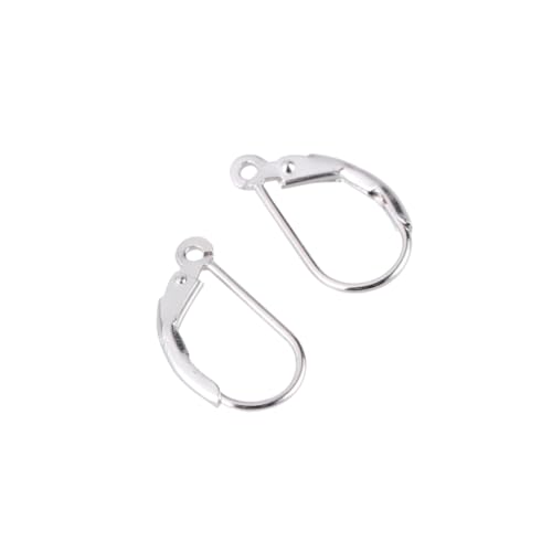KONTONTY 3 Paare Französische Ohrhaken aus Reinem Silber D Förmige Metall Ohrringverschlüsse Handgefertigte Schmuckzubehör für DIY Ohrringe Allergikerfreundlich Geometrisches Design für von KONTONTY