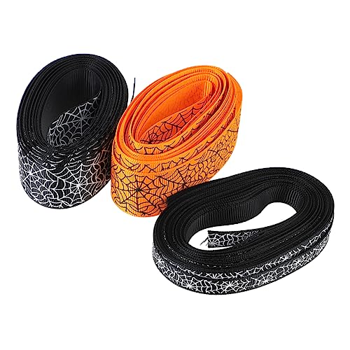 KONTONTY 3 Rollen 5 Yards Halloween Set Spinnenband für Dekorationen Ripsband Halloween Dekorationen Spinne KONTONTY 3 Rollen 5 Yards Halloween Set Spinnenband für Dekorationen Ripsband Halloween Dekorationen Spinne von KONTONTY
