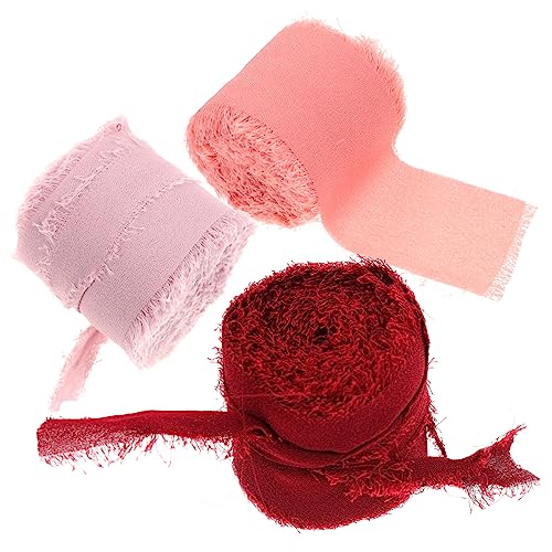 KONTONTY 3 Rollen Bandbindungen Satinband Hochzeitsdekorationen Rosa Schleife Für Dekorationen Seide Schleife Band Zum Verpacken Hochzeitsdekor Dekoration Dekoratives Band Polyester KONTONTY 3 Rollen Bandbindungen Satinband Hochzeitsdekorationen Rosa Schleife Für Dekorationen Seide Schleife Band Zum Verpacken Hochzeitsdekor Dekoration Dekoratives Band Polyester von KONTONTY