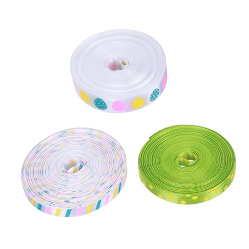 KONTONTY 3 Rollen Festliches Dekorationsband geschenkband ostern ostergeschenk verpackung Festliches Geschenkband Bänder umwickeln drinnen Osterband Verpackungsband Polyester KONTONTY 3 Rollen Festliches Dekorationsband geschenkband ostern ostergeschenk verpackung Festliches Geschenkband Bänder umwickeln drinnen Osterband Verpackungsband Polyester von KONTONTY