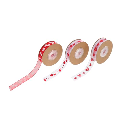 KONTONTY 3 Rollen Liebesdruckband Valentinstag vorhandener Band Banddekoration valentinstag bänder DIY -Band Bänder zur Schleifenherstellung Schleifenband selber machen Polyester KONTONTY 3 Rollen Liebesdruckband Valentinstag vorhandener Band Banddekoration valentinstag bänder DIY -Band Bänder zur Schleifenherstellung Schleifenband selber machen Polyester von KONTONTY