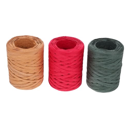KONTONTY 3 Rollen Raffiabast Papierband Natürlicher Mattschimmer Geschenkband für Hochzeiten Diy Dekoration Blumensträuße Valentinstag und Weihnachten Farben KONTONTY 3 Rollen Raffiabast Papierband Natürlicher Mattschimmer Geschenkband für Hochzeiten Diy Dekoration Blumensträuße Valentinstag und Weihnachten Farben von KONTONTY