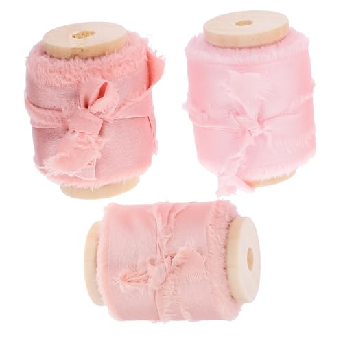 KONTONTY 3 Rollen Von Hand Gerissene Stoffstreifen Aus Satin Mit Rohen Kanten Dekorativ Elegantes Geschenkband Dekorationen Band Zum Verpacken Wickelband Selber Machen Schleife Polyester KONTONTY 3 Rollen Von Hand Gerissene Stoffstreifen Aus Satin Mit Rohen Kanten Dekorativ Elegantes Geschenkband Dekorationen Band Zum Verpacken Wickelband Selber Machen Schleife Polyester von KONTONTY