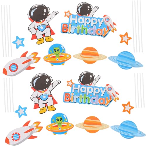 KONTONTY 3 Sätze Astronaut Tortendeko Cupcake Topper Weltraum Geburtstag Kuchen Dekoration für Party Cake Decorative Props KONTONTY 3 Sätze Astronaut Tortendeko Cupcake Topper Weltraum Geburtstag Kuchen Dekoration für Party Cake Decorative Props von KONTONTY