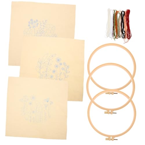 KONTONTY 3 Sätze Europäische Stickerei Stickset für Anfänger Stoff Anlasser Nähen Bausätze DIY-Stickzubehör Kreuzstichzubehör Stickwerkzeuge für Anfänger Stickrahmenmaterial KONTONTY 3 Sätze Europäische Stickerei Stickset für Anfänger Stoff Anlasser Nähen Bausätze DIY-Stickzubehör Kreuzstichzubehör Stickwerkzeuge für Anfänger Stickrahmenmaterial von KONTONTY