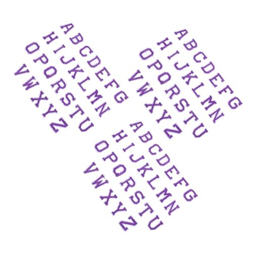 KONTONTY 3 Sätze Filz Buchstaben Aufnäher A-z Dicke Gestickte Applikationen Lila für Kleidung Rucksäcke Hüte DIY Nähen und Aufbügeln zur Handkoordination von KONTONTY