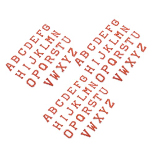 KONTONTY 3 Sätze Filzbuchstaben Orange Applikationen A-z Alphabet Patches Für Kleidung Jacken Rucksäcke Hüte Hemden Schuhe Jeans Lernspielzeug von KONTONTY