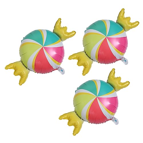 KONTONTY 3 Stück Ballonspielzeug Erste Party Ballons Folie Geburtstag Farbige Requisiten Aluminium Ballons Bunte Aluminiumfolie von KONTONTY