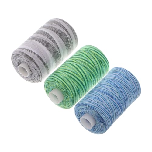 KONTONTY 3 Stück Buntes Ledernähfaden Garnrollen Quiltfaden Faden Zum Nähen Nähfaden -kit Faden Ansetzen Gewachster Faden Nähset Faden Für Nähmaschine Stickfaden Allzwecknähgarn Polyester von KONTONTY