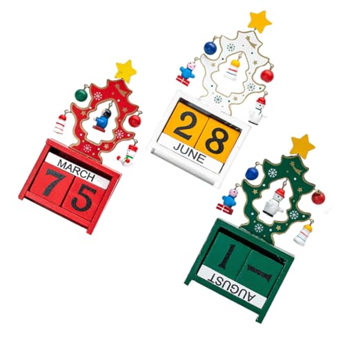 KONTONTY 3 Stück Kalender Schmuck Holzkalender kinderzimmerdeko tannenbaum schmuck present ideas Ornamente Weihnachtskalender Weihnachtsbaumkalender aus Holz Weihnachtsbedarf hölzern Colorful KONTONTY 3 Stück Kalender Schmuck Holzkalender kinderzimmerdeko tannenbaum schmuck present ideas Ornamente Weihnachtskalender Weihnachtsbaumkalender aus Holz Weihnachtsbedarf hölzern Colorful von KONTONTY