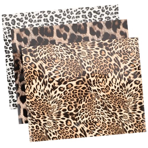 KONTONTY 3 Stück Leopard Wärmetransferfolie Htv Vinyl für DIY Projekte für Shirts Schuhe und Mehr Vielseitig Einsetzbar und Einfach zu Schneiden KONTONTY 3 Stück Leopard Wärmetransferfolie Htv Vinyl für DIY Projekte für Shirts Schuhe und Mehr Vielseitig Einsetzbar und Einfach zu Schneiden von KONTONTY
