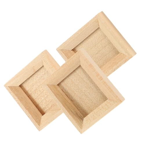 KONTONTY 3 Stück Miniatur-fotorahmen-Ornamente Bilderrahmen Kleiner Fotorahmen Minirahmen Für Fotos Mini- -dekore Dollhouse Schlafzimmermöbel Puppenhaus-Badezimmer-Accessoires Khaki Holz KONTONTY 3 Stück Miniatur-fotorahmen-Ornamente Bilderrahmen Kleiner Fotorahmen Minirahmen Für Fotos Mini- -dekore Dollhouse Schlafzimmermöbel Puppenhaus-Badezimmer-Accessoires Khaki Holz von KONTONTY