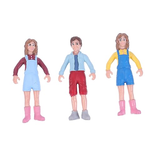 KONTONTY 3 Stück Puppenschmuck Figur Modellschmuck Sandtischdekor Wohnkultur Schickes Mikrofiguren- Schickes Kreative Tischdekoration aus Sand Figurenmodell PVC von KONTONTY