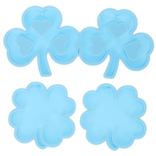 KONTONTY 3 Stück Silikonform Schlüsselanhänger Teilig Epoxidharz Gießform Kleeblatt DIY Patricks Day Moulds Ungiftig Leicht zu Reinigen für Handgemachte Dekorationen und Schmuckherstellung KONTONTY 3 Stück Silikonform Schlüsselanhänger Teilig Epoxidharz Gießform Kleeblatt DIY Patricks Day Moulds Ungiftig Leicht zu Reinigen für Handgemachte Dekorationen und Schmuckherstellung von KONTONTY