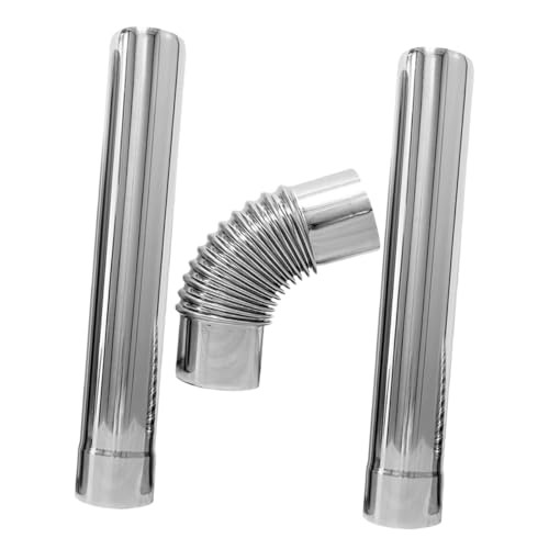 KONTONTY 3 Stück Teiliges Rauchrohr Set mit Bogen und Geradem Rohr und Hitzebeständig für Campingkocher und Warmwasserbereiter Einfache Installation und Robuste Bauweise KONTONTY 3 Stück Teiliges Rauchrohr Set mit Bogen und Geradem Rohr und Hitzebeständig für Campingkocher und Warmwasserbereiter Einfache Installation und Robuste Bauweise von KONTONTY