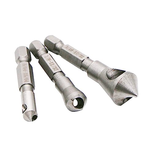 KONTONTY 3 Stück Teiliges Senkbohrer Hochgeschwindigkeitsstahl Entgrater Werkzeug für Präzises Entgraten Einsetzbar für Diy Projekte und Professionelle Anwendungen KONTONTY 3 Stück Teiliges Senkbohrer Hochgeschwindigkeitsstahl Entgrater Werkzeug für Präzises Entgraten Einsetzbar für Diy Projekte und Professionelle Anwendungen von KONTONTY