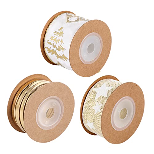 KONTONTY 3 Stück Teiliges Weihnachtsband Set Festliches Geschenkband mit Goldfarbenem Druck Vielseitig Einsetzbar für Geschenkverpackung Weihnachtsbaumdeko Bastelprojekte Weihnachtliche KONTONTY 3 Stück Teiliges Weihnachtsband Set Festliches Geschenkband mit Goldfarbenem Druck Vielseitig Einsetzbar für Geschenkverpackung Weihnachtsbaumdeko Bastelprojekte Weihnachtliche von KONTONTY