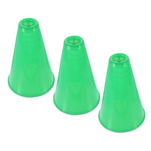 KONTONTY 3 Stück Tragbarer Megafon Lautsprecher Robustes Kunststoff Megaphon für Sportveranstaltungen Outdoor Partys zur Klaren Stimmverstärkung Geeignet Grün von KONTONTY