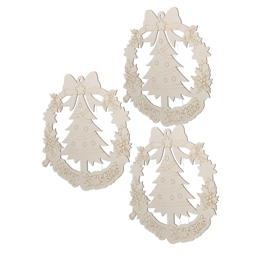 KONTONTY 3 Stück Unlackierte Weihnachtskranz-holzanhänger Kordel zum Bemalen DIY Holzdeko für Baum und Tür Glatte Oberfläche für Aquarellmalerei Kreative Bastelprojekte Weihnachten KONTONTY 3 Stück Unlackierte Weihnachtskranz-holzanhänger Kordel zum Bemalen DIY Holzdeko für Baum und Tür Glatte Oberfläche für Aquarellmalerei Kreative Bastelprojekte Weihnachten von KONTONTY