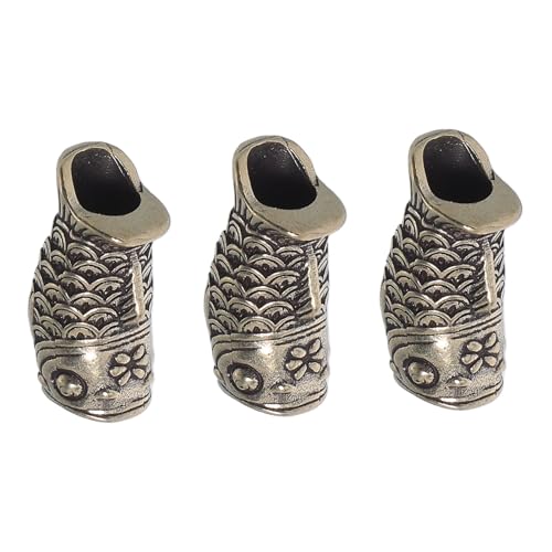 KONTONTY 3 Stück Vintage Koi Fisch Metallanhänger für Schmuckherstellung Große Lochperlen für Paracord Charm Spacer für DIY Halsketten Armbänder Schlüsselanhänger Handgefertigt Glückssymbol KONTONTY 3 Stück Vintage Koi Fisch Metallanhänger für Schmuckherstellung Große Lochperlen für Paracord Charm Spacer für DIY Halsketten Armbänder Schlüsselanhänger Handgefertigt Glückssymbol von KONTONTY